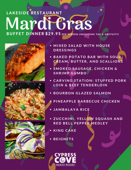 mardi gras catering menu